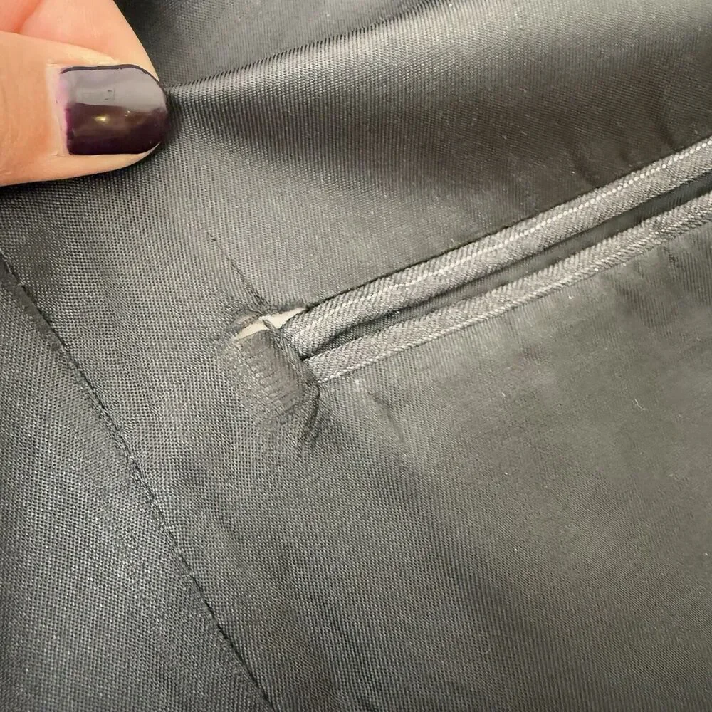 Saks Fifth Avenue Ermenegildo Zegna Mens Blazer 42S Grey Wool Sport Coat Stripe
